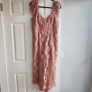 bardot lucy lace midi dress Bardot Delaney Lace Bubble Hem Midi Dress